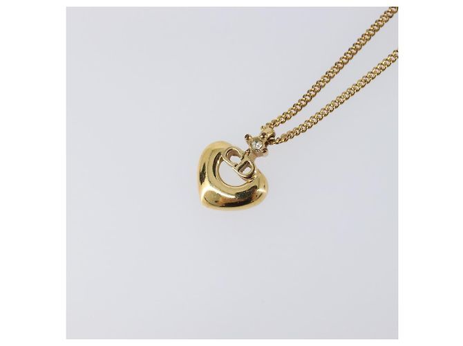 Collana Christian Dior Metallo Tono Oro Auth 203714 - vista 3