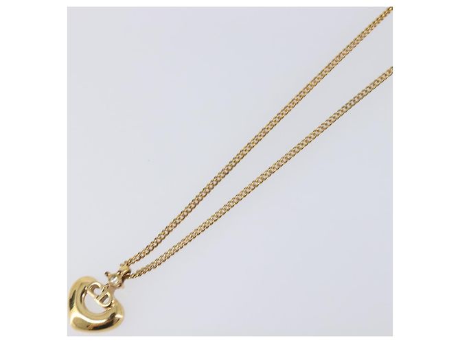 Collana Christian Dior Metallo Tono Oro Auth 203714 - vista 4