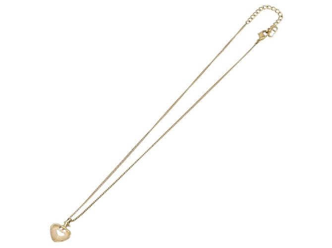 Collana Christian Dior Metallo Tono Oro Auth 203714 - vista 8