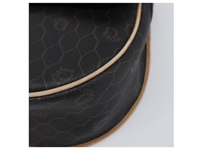 Borsa a tracolla Christian Dior Honeycomb PVC Leather Nero Oro Auth 204704 - vista 15