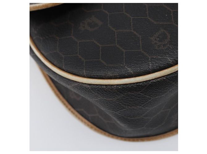 Borsa a tracolla Christian Dior Honeycomb PVC Leather Nero Oro Auth 204704 - vista 16