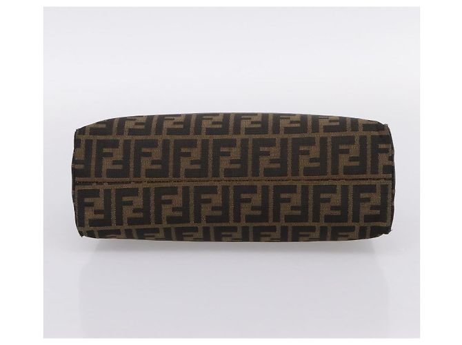 Borsa a tracolla FENDI Zucca Canvas Mamma Baguette Nero Argento Auth BA15572A - vista 5
