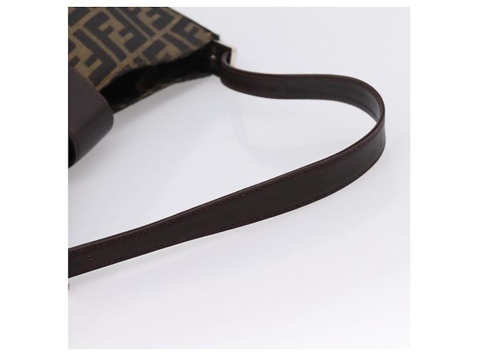 Borsa a tracolla FENDI Zucca Canvas Mamma Baguette Nero Argento Auth BA15572A - vista 7