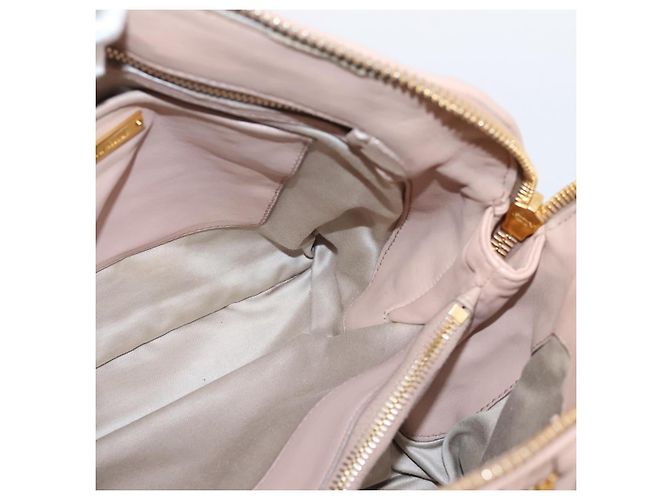 Borsa a mano Miu Miu Matelassé in pelle 2way Rosa Oro Auth 204868 D'oro - vista 23