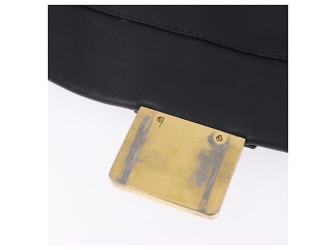 Borsa a mano Miu Miu in pelle 2way Nero Tono Oro Auth ka6192A - vista 10