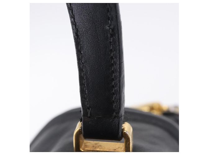 Borsa a mano Miu Miu in pelle 2way Nero Tono Oro Auth ka6192A - vista 16