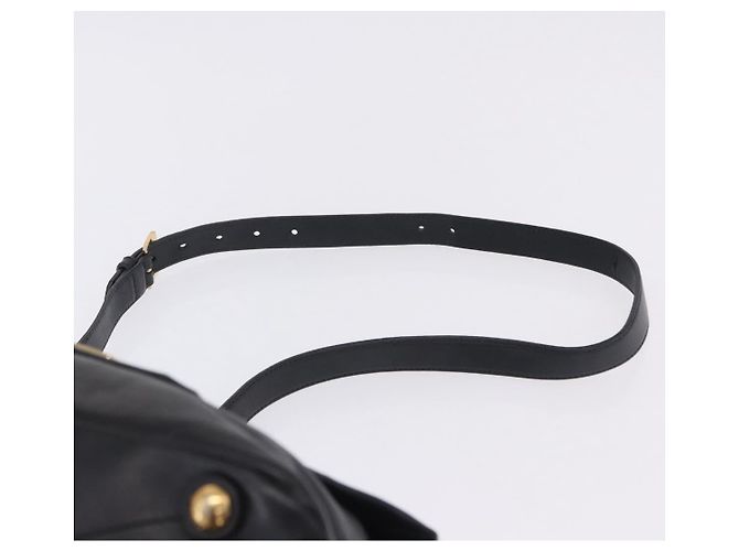 Borsa a mano Miu Miu in pelle 2way Nero Tono Oro Auth ka6192A - vista 17