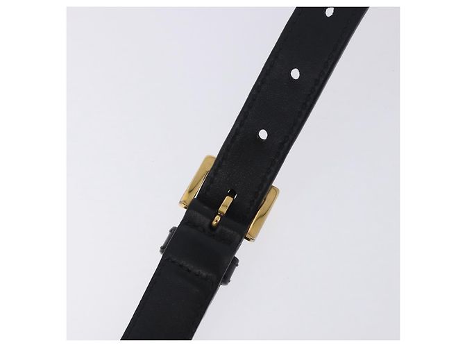 Borsa a mano Miu Miu in pelle 2way Nero Tono Oro Auth ka6192A - vista 20