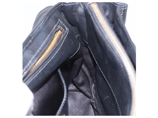 Borsa a mano Miu Miu in pelle 2way Nero Tono Oro Auth ka6192A - vista 33