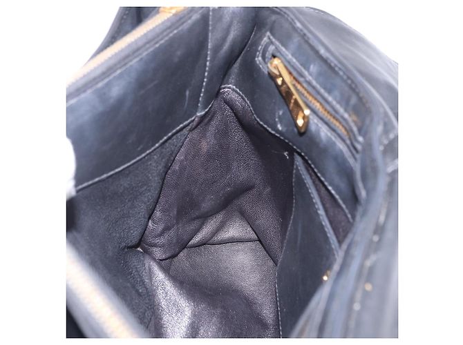 Borsa a mano Miu Miu in pelle 2way Nero Tono Oro Auth ka6192A - vista 34