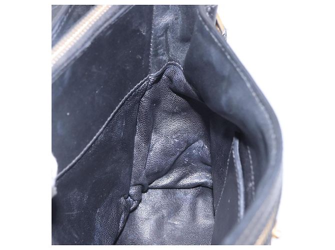 Borsa a mano Miu Miu in pelle 2way Nero Tono Oro Auth ka6192A - vista 37