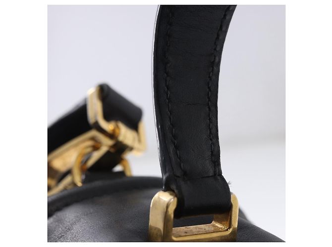 Borsa a mano Miu Miu in pelle 2way Nero Tono Oro Auth ka6192A - vista 8