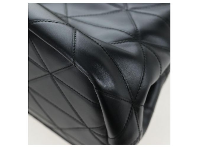Borsa a mano PRADA in pelle 2way Nero Tono Oro Auth 167607SM - vista 18