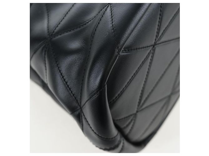 Borsa a mano PRADA in pelle 2way Nero Tono Oro Auth 167607SM - vista 19