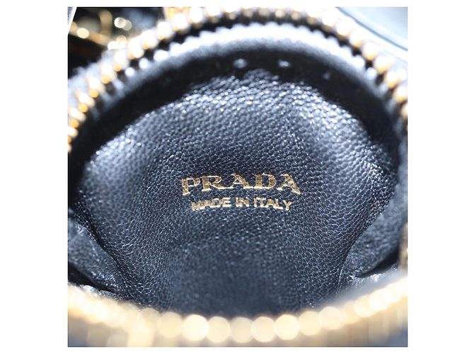 Borsa a mano PRADA in pelle 2way Nero Tono Oro Auth 167607SM - vista 24