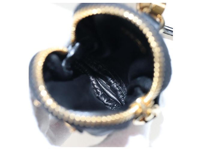 Borsa a mano PRADA in pelle 2way Nero Tono Oro Auth 167607SM - vista 25
