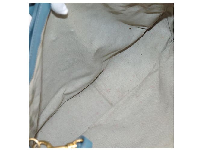 Borsa a mano Miu Miu in pelle 2way blu tono oro Auth 167628V - vista 11