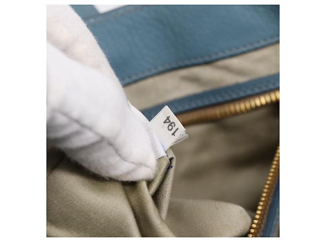 Borsa a mano Miu Miu in pelle 2way blu tono oro Auth 167628V - vista 12