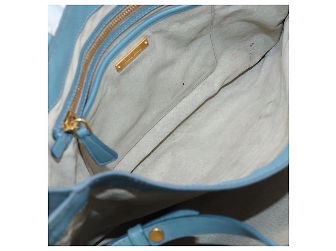 Borsa a mano Miu Miu in pelle 2way blu tono oro Auth 167628V - vista 24