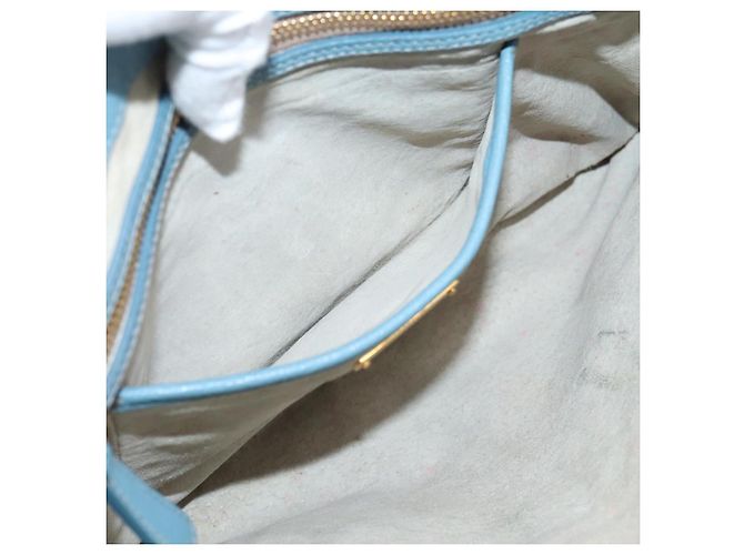 Borsa a mano Miu Miu in pelle 2way blu tono oro Auth 167628V - vista 25