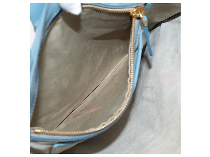 Borsa a mano Miu Miu in pelle 2way blu tono oro Auth 167628V - vista 27