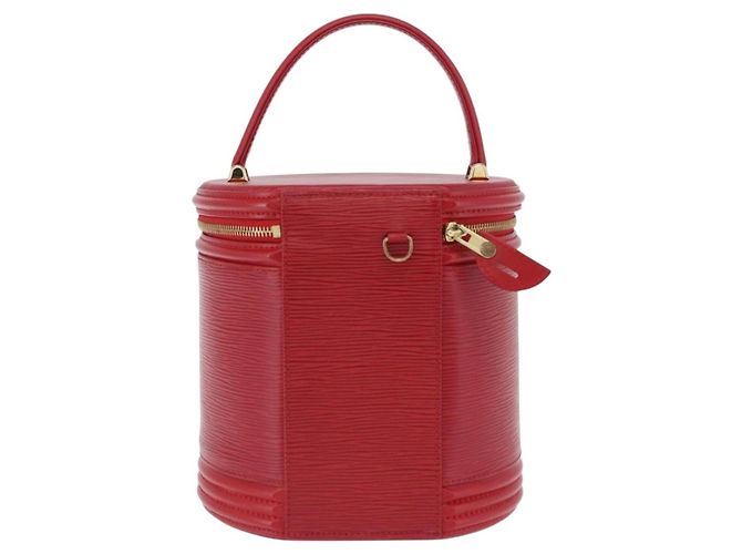 Borsa a mano LOUIS VUITTON Epi Cannes Rossa M48037 LV Auth 203110V Rosso - vista 2