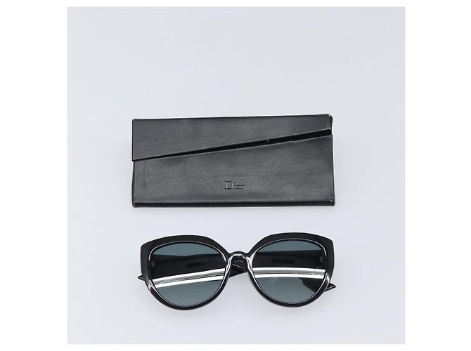 Occhiali da sole Christian Dior Plastica Nero Oro Auth 203630M D'oro - vista 12