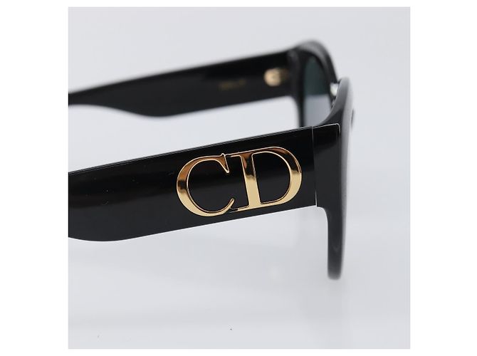 Occhiali da sole Christian Dior Plastica Nero Oro Auth 203630M D'oro - vista 14