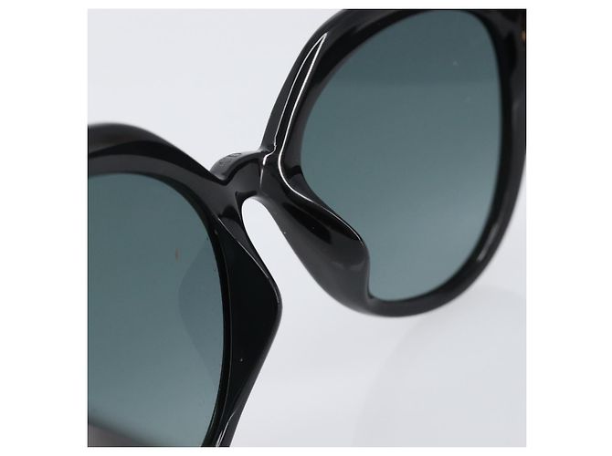 Occhiali da sole Christian Dior Plastica Nero Oro Auth 203630M D'oro - vista 15