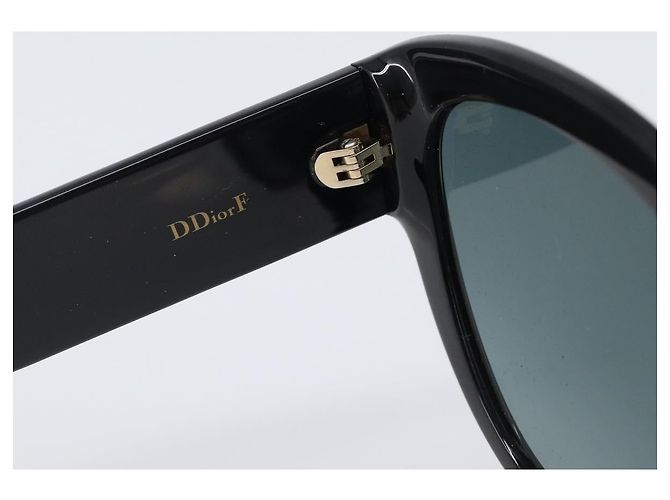 Occhiali da sole Christian Dior Plastica Nero Oro Auth 203630M D'oro - vista 17