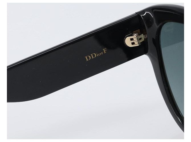 Occhiali da sole Christian Dior Plastica Nero Oro Auth 203630M D'oro - vista 18