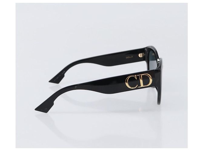 Occhiali da sole Christian Dior Plastica Nero Oro Auth 203630M D'oro - vista 4