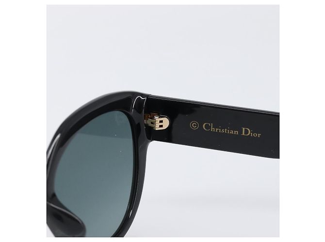Occhiali da sole Christian Dior Plastica Nero Oro Auth 203630M D'oro - vista 7