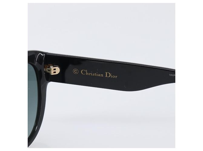 Occhiali da sole Christian Dior Plastica Nero Oro Auth 203630M D'oro - vista 8
