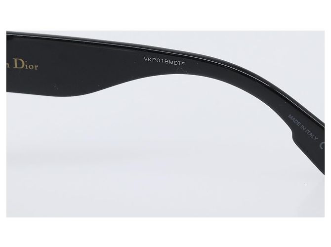 Occhiali da sole Christian Dior Plastica Nero Oro Auth 203630M D'oro - vista 9