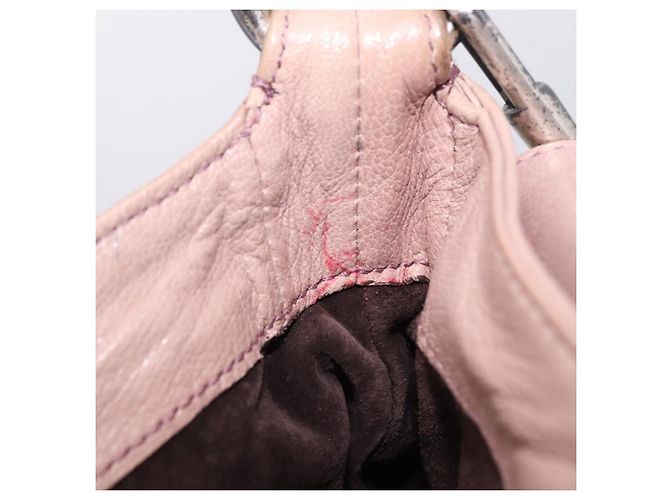 Autre Marque Borsa a tracolla SAINT LAURENT Naja in pelle rosa argento Auth 204375 - vista 11