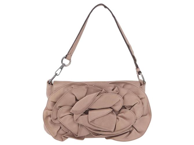 Autre Marque Borsa a tracolla SAINT LAURENT Naja in pelle rosa argento Auth 204375 - vista 13