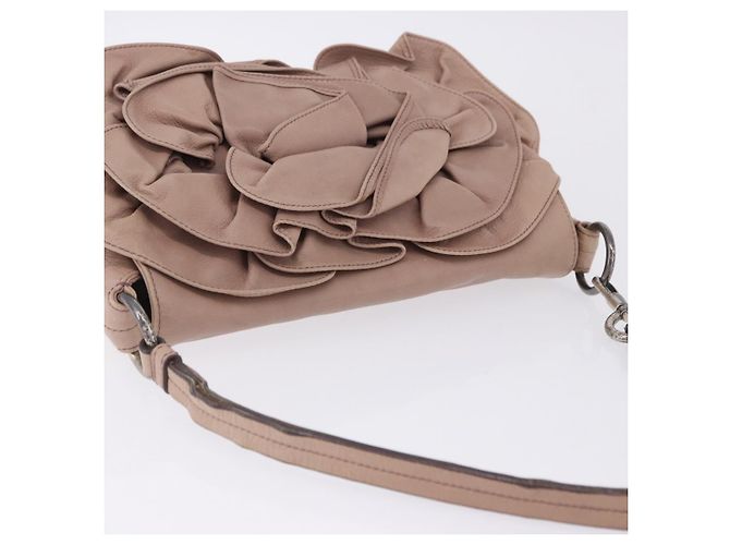 Autre Marque Borsa a tracolla SAINT LAURENT Naja in pelle rosa argento Auth 204375 - vista 14