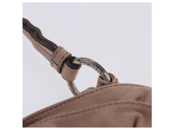 Autre Marque Borsa a tracolla SAINT LAURENT Naja in pelle rosa argento Auth 204375 - vista 18