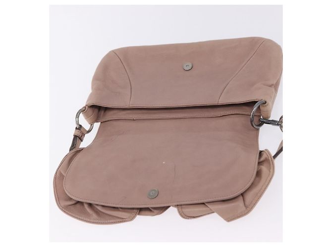 Autre Marque Borsa a tracolla SAINT LAURENT Naja in pelle rosa argento Auth 204375 - vista 23