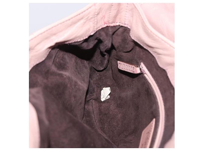 Autre Marque Borsa a tracolla SAINT LAURENT Naja in pelle rosa argento Auth 204375 - vista 28