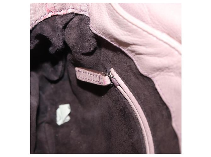 Autre Marque Borsa a tracolla SAINT LAURENT Naja in pelle rosa argento Auth 204375 - vista 29