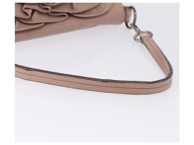 Autre Marque Borsa a tracolla SAINT LAURENT Naja in pelle rosa argento Auth 204375 - vista 8