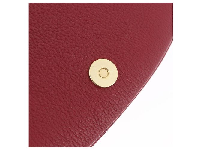 Chloé Borsa a tracolla Chloe SeeByChloe Suede Red Gold Tone Auth 203350A Rosso - vista 24