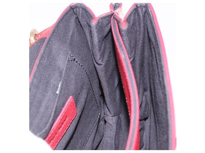 Chloé Borsa a tracolla Chloe SeeByChloe Suede Red Gold Tone Auth 203350A Rosso - vista 29