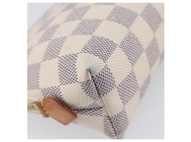 LOUIS VUITTON Damier Azur Pochette Cosmetic PM Pouch N60024 LV Auth ar14175A - vista 16
