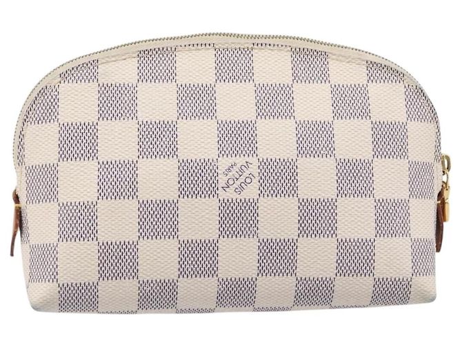 LOUIS VUITTON Damier Azur Pochette Cosmetic PM Pouch N60024 LV Auth ar14175A - vista 2
