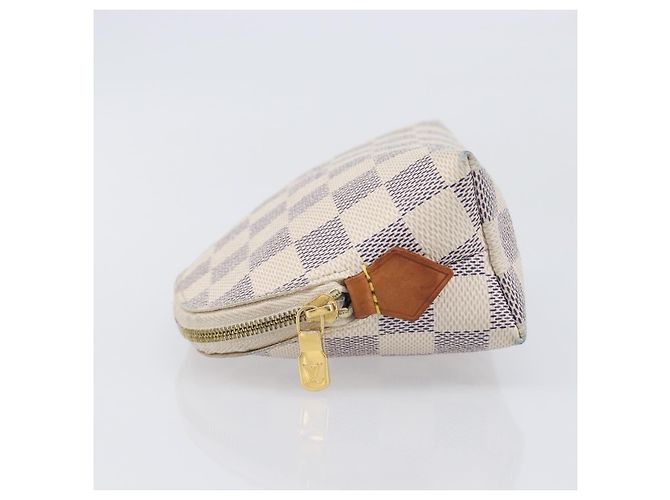 LOUIS VUITTON Damier Azur Pochette Cosmetic PM Pouch N60024 LV Auth ar14175A - vista 4