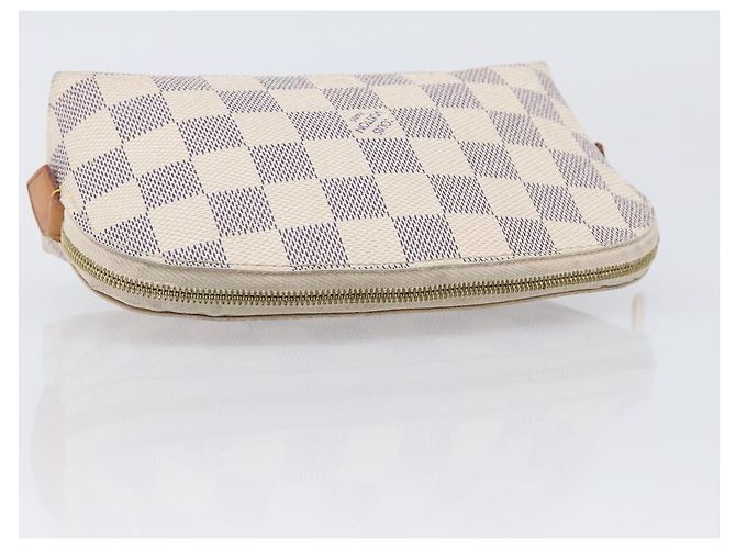 LOUIS VUITTON Damier Azur Pochette Cosmetic PM Pouch N60024 LV Auth ar14175A - vista 5