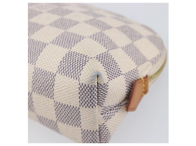 LOUIS VUITTON Damier Azur Pochette Cosmetic PM Pouch N60024 LV Auth ar14175A - vista 7